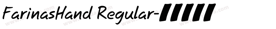 FarinasHand Regular字体转换